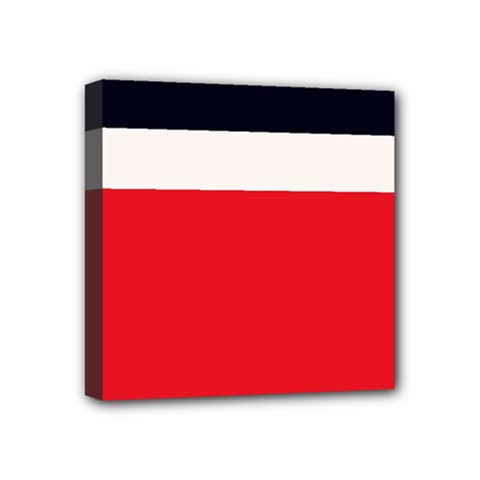 Navy Blue With Red Mini Canvas 4  X 4  (stretched) by tmsartbazaar