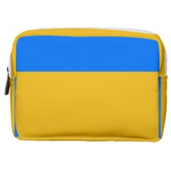 Bright Yellow With Blue Make Up Pouch (medium) by tmsartbazaar