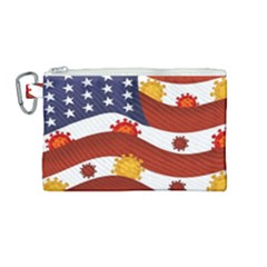 Flage Save Usa Corona Canvas Cosmetic Bag (medium)