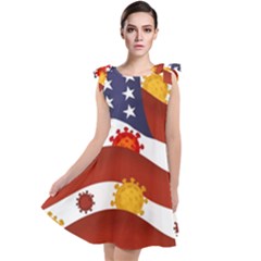 Flage Save Usa Corona Tie Up Tunic Dress by HermanTelo