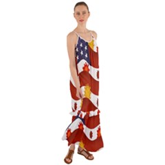Flage Save Usa Corona Cami Maxi Ruffle Chiffon Dress by HermanTelo
