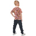 Flower Pink Brown Pattern Floral Kids  Polo Tee View2