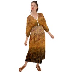 Fall Leaves Gradient Small Grecian Style  Maxi Dress by Abe731