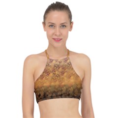 Fall Leaves Gradient Small Racer Front Bikini Top by Abe731