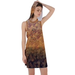 Fall Leaves Gradient Small Racer Back Hoodie Dress by Abe731