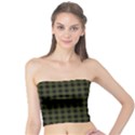 Army Green Black Buffalo Plaid Tube Top View1