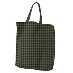 Army Green Black Buffalo Plaid Giant Grocery Tote by SpinnyChairDesigns