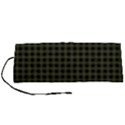 Army Green Black Buffalo Plaid Roll Up Canvas Pencil Holder (S) View1