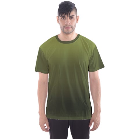 Army Green Gradient Color Men s Sport Mesh Tee by SpinnyChairDesigns