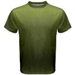 Army Green Gradient Color Men s Cotton Tee by SpinnyChairDesigns