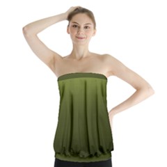 Army Green Gradient Color Strapless Top by SpinnyChairDesigns