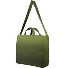 Army Green Gradient Color Square Shoulder Tote Bag by SpinnyChairDesigns