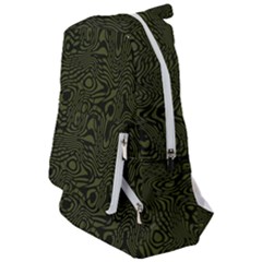 Army Green And Black Stripe Camo Travelers  Backpack by SpinnyChairDesigns
