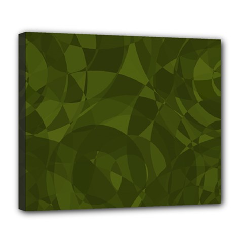 Army Green Color Pattern Deluxe Canvas 24  X 20  (stretched) by SpinnyChairDesigns