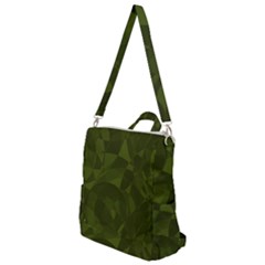 Army Green Color Pattern Crossbody Backpack by SpinnyChairDesigns