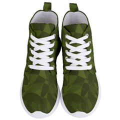 Army Green Color Pattern Women s Lightweight High Top Sneakers
