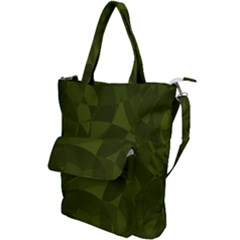 Army Green Color Pattern Shoulder Tote Bag by SpinnyChairDesigns