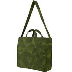 Army Green Color Pattern Square Shoulder Tote Bag by SpinnyChairDesigns