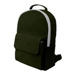 Army Green Color Polka Dots Flap Pocket Backpack (large) by SpinnyChairDesigns