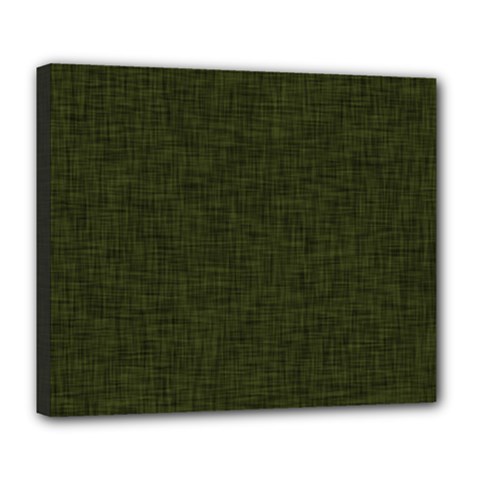 Army Green Texture Deluxe Canvas 24  X 20  (stretched) by SpinnyChairDesigns