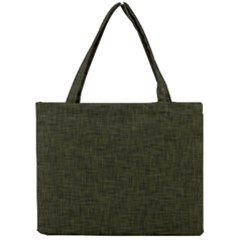 Army Green Texture Mini Tote Bag by SpinnyChairDesigns