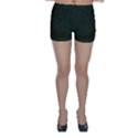 Army Green Texture Skinny Shorts View1