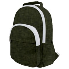 Army Green Texture Rounded Multi Pocket Backpack by SpinnyChairDesigns