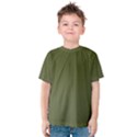 Army Green Color Ombre Kids  Cotton Tee View1