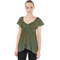 Army Green Color Ombre Lace Front Dolly Top by SpinnyChairDesigns