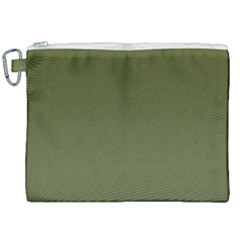 Army Green Color Ombre Canvas Cosmetic Bag (xxl) by SpinnyChairDesigns