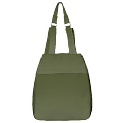 Army Green Color Ombre Center Zip Backpack by SpinnyChairDesigns