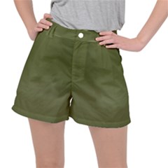 Army Green Color Ombre Ripstop Shorts by SpinnyChairDesigns