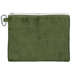 Army Green Color Grunge Canvas Cosmetic Bag (xxl) by SpinnyChairDesigns