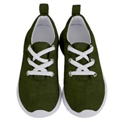 Army Green Color Grunge Running Shoes by SpinnyChairDesigns