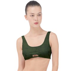 Army Green Color Grunge The Little Details Bikini Top by SpinnyChairDesigns