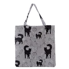 Grey Black Cats Design Grocery Tote Bag