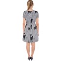 Grey Black Cats Design Adorable in Chiffon Dress View2