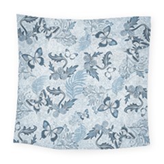 Nature Blue Pattern Square Tapestry (large)