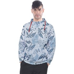 Nature Blue Pattern Men s Pullover Hoodie