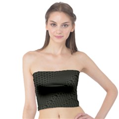 Army Green and Black Netting Tube Top