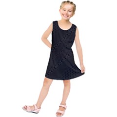 Army Green and Black Netting Kids  Tunic Dress