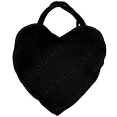 Army Green and Black Netting Giant Heart Shaped Tote