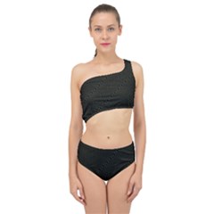 Army Green and Black Netting Spliced Up Two Piece Swimsuit