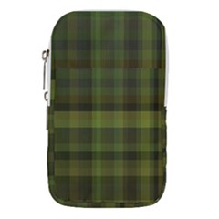 Army Green Color Plaid Waist Pouch (large) by SpinnyChairDesigns