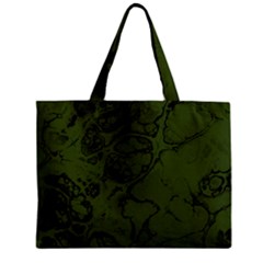 Amy Green Color Grunge Zipper Mini Tote Bag by SpinnyChairDesigns