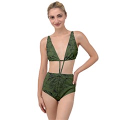 Amy Green Color Grunge Tied Up Two Piece Swimsuit by SpinnyChairDesigns