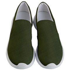 Army Green Color Texture Women s Lightweight Slip Ons by SpinnyChairDesigns