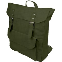 Army Green Color Texture Buckle Up Backpack by SpinnyChairDesigns