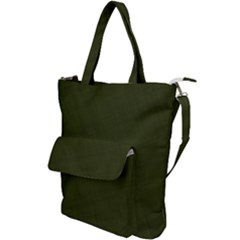 Army Green Color Texture Shoulder Tote Bag by SpinnyChairDesigns