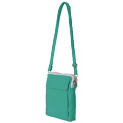 True Biscay Green Solid Color Multi Function Travel Bag by SpinnyChairDesigns